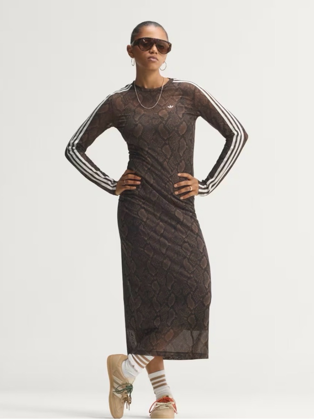 adidas Snake-Print Maxi Dress